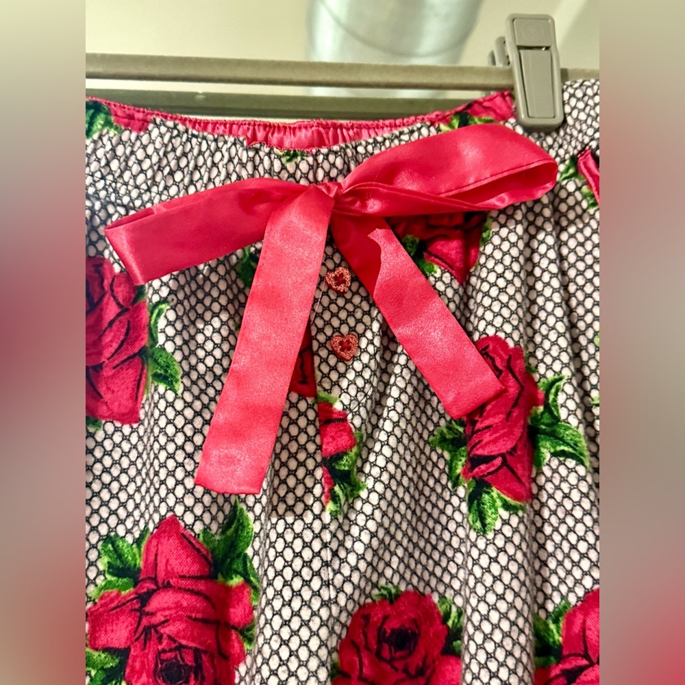 Betsey Johnson Intimates Rose Pink Flannel Pajama Pants - Picture 5 of 9